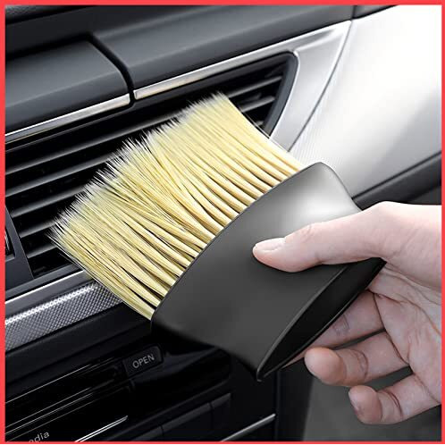 Wolpin Multipurpose Car Interior Ac Vent Dashboard Dust Dirt Cleaner Cleaning Brush For Car Interior Pc Laptop Keyboard Electronic Gadgets Cleaning Brush