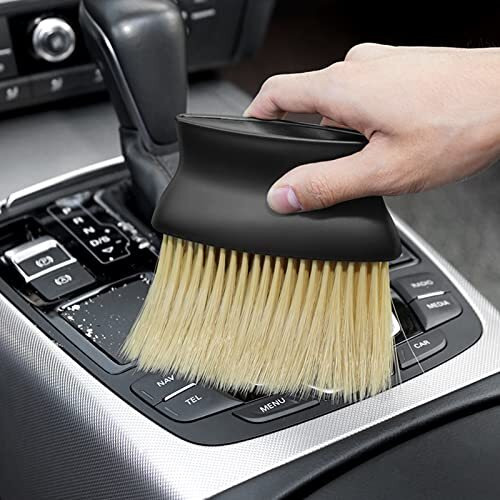 Wolpin Multipurpose Car Interior Ac Vent Dashboard Dust Dirt Cleaner Cleaning Brush For Car Interior Pc Laptop Keyboard Electronic Gadgets Cleaning Brush