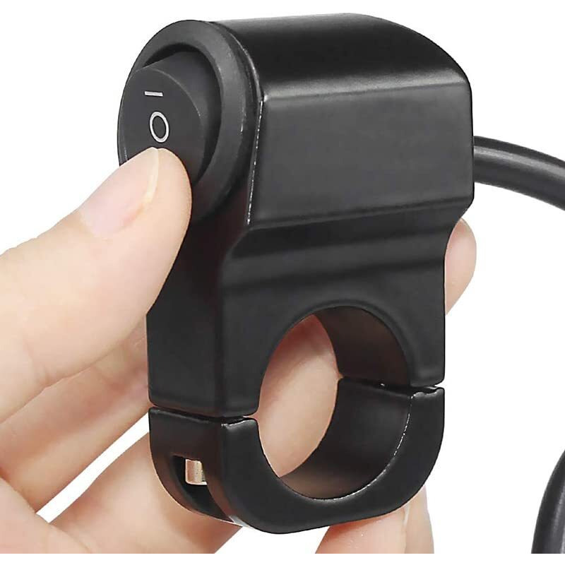 Eltron Turbo Waterproof Multi-Function 3 Mode Way Handlebar Switch On-Off-On 12V Dc Button Operate With Headlight, Fog Light, Cast Aluminium Universal For All Motorcycles, Bike (Pack Of 1, Black)