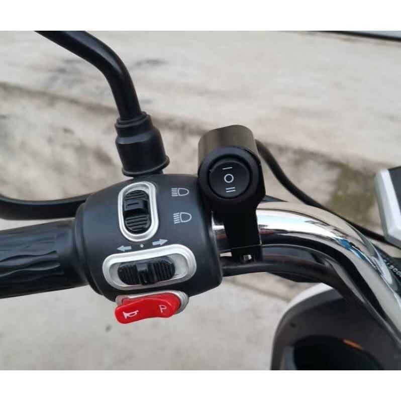 Eltron Turbo Waterproof Multi-Function 3 Mode Way Handlebar Switch On-Off-On 12V Dc Button Operate With Headlight, Fog Light, Cast Aluminium Universal For All Motorcycles, Bike (Pack Of 1, Black)