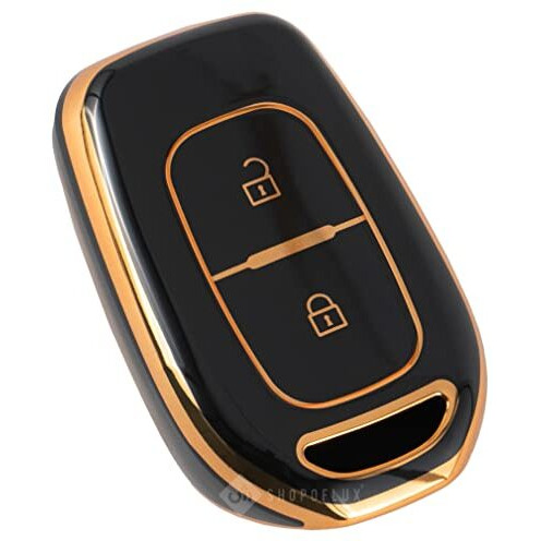 Shopoflux Tpu Key Cover Compatible With Renault Kwid | Triber | Kiger | Duster (Black)