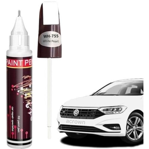Hvb Touch-Up Pen For Car Paint Scratch Repair A Two-In-One Automotive Solution For Deep Chips And Scratches, Universal Colour Paint For Touch-Up Paint - White Colour