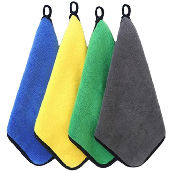 Max Microfiber Cloth For Car Cleaning (600 Gsm, Pack Of 4, 40X40 Cm, Multi-Colour) Double Sided, High Density, Thick Plush Towel For Car Detailing, Cleaning, Washing And Polishing