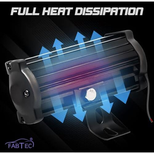 Fabtec 36 Led 7 Inch/18Cm Led Bar Light Led Fog Light For All Motorcycles/Bike/Scooty/E-Rikshaw (Set Of 2) (7 Inch,White)
