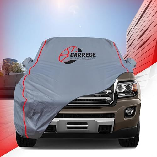 Garrege Maruti Fronx Car Cover Waterproof All Weather, Outdoor Full Cover Rain Sun Uv Protection With Inner Side Ultra Soft Cotton 6 Layers With Blue Piping And Mirror With Anteena Packet