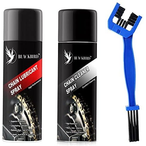 Blackbird Bike Chain Lube And Chain Cleaner Spray 500Ml With Chain Cleaning Brush | Bike Chain Lubricant | Bike Chain Cleaning Spray