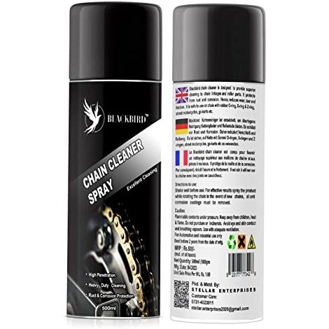 Blackbird Bike Chain Lube And Chain Cleaner Spray 500Ml With Chain Cleaning Brush | Bike Chain Lubricant | Bike Chain Cleaning Spray
