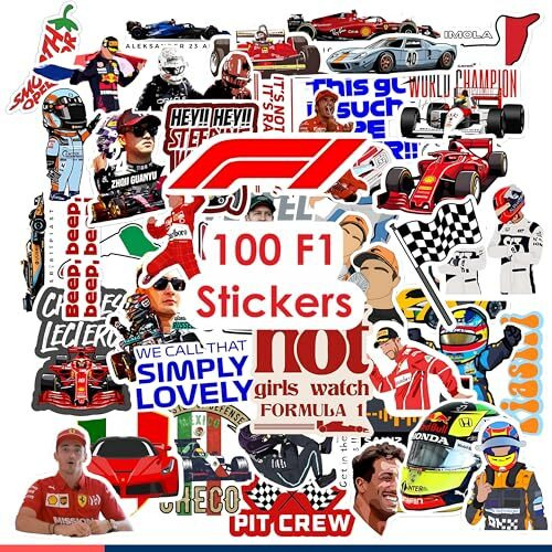 11 Strokes Stickers Set Of 100 F1 Stickers I Formula 1 Car I F1 Racing Car I Redbull F1 Car Aesthetic Stickers I F1 Merch Car Sticker I Ferrari F1 I Formula Car  Gifts For Car Lovers,