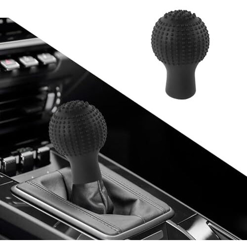 Sarte Car Gear Knob Protector Gear Shifter Cover For Anti-Scratch Car Gear Knob Cover And Dust Proof Nonslip Gear Cover For Car Universal Fit Silicon Car Gear Knob Stylish- Black, Silicone Rubber