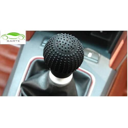 Sarte Car Gear Knob Protector Gear Shifter Cover For Anti-Scratch Car Gear Knob Cover And Dust Proof Nonslip Gear Cover For Car Universal Fit Silicon Car Gear Knob Stylish- Black, Silicone Rubber