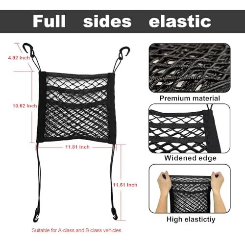 Vehire Seat Back Organizer 30X27 Cm Car Net Pocket