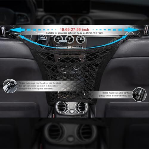 Vehire Seat Back Organizer 30X27 Cm Car Net Pocket