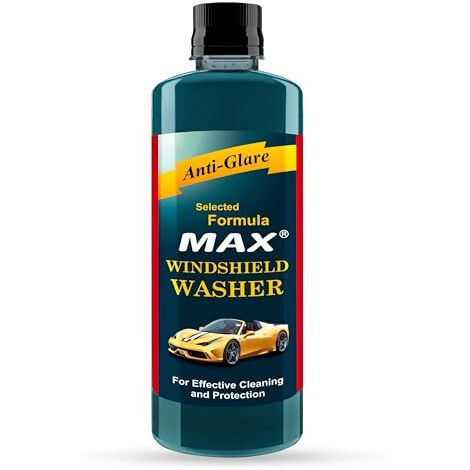 Max Windshield Washer Fluid Concentrate (500 Ml)  Anti-Freeze Formula | Car Windshield Cleaner, Streak-Free Wiper Fluid | Lubricates Wipers, Removes Bugs, Grime & Water Spots For Crystal Clear Vision
