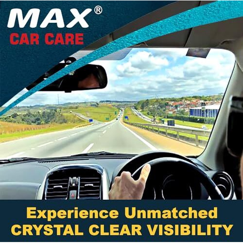 Max Windshield Washer Fluid Concentrate (500 Ml)  Anti-Freeze Formula | Car Windshield Cleaner, Streak-Free Wiper Fluid | Lubricates Wipers, Removes Bugs, Grime & Water Spots For Crystal Clear Vision