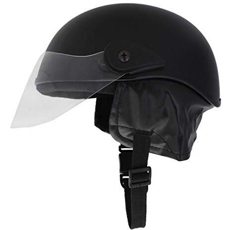 Sage Square Multipurpose Half Helmet For Men's And Women's (Large, Black Matte)