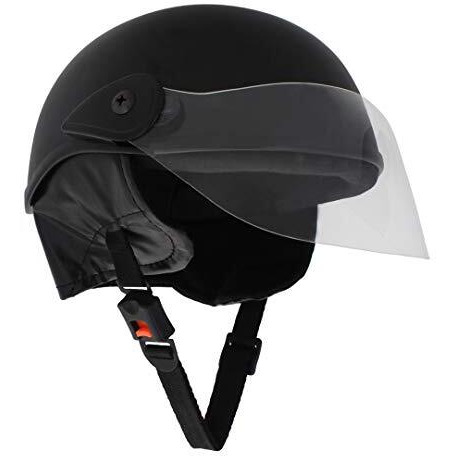 Sage Square Multipurpose Half Helmet For Men's And Women's (Large, Black Matte)