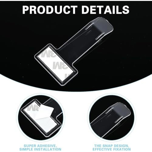 Heavy Driver 6 Pcs Car Windshield Parking Ticket Holder Transparent Car Parking Ticket Holder Clip With Adhesive Tape Plastic Auto Accessories Clip For Car Windscreen Window