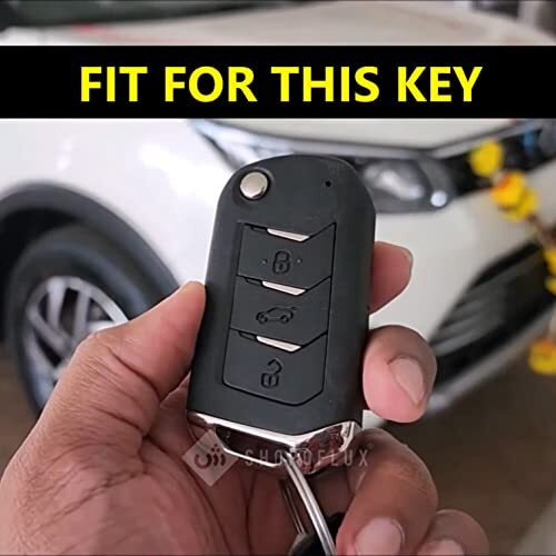 Shopoflux Tpu Key Cover Compatible With Mahindra Scorpio N | 3Xo | Xuv 300 | Marazzo | Xuv 700 | Xuv 400 Ev | Bolero | Thar Roxx 3 Button Flip Key (Black & White Pack Of 2)
