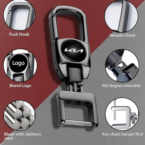 Contacts Heavy Duty Stainless Steel Key Chain Compatible For Seltos | Sonet | Carens
