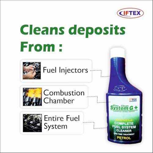 Iftex Clean System G +, Complete Fuel System Cleaner One Time Treatment Petrol Cars (300 Ml) / Cars Petrol Injector Cleaner And Complete Fuel System Treatment And Better Combustion (300 Ml)