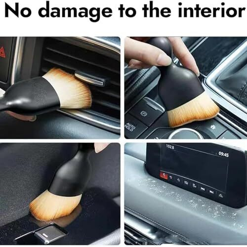 Detachi Car Interior Cleaning Brush Ultra Soft Hair Car Brush For Cleaning Car Detailing Brush For Cleaning Ac Vent Cleaner For Car Seat Accessories Car Cleaning Brush Car Interior Cleaner Brush