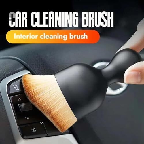 Detachi Car Interior Cleaning Brush Ultra Soft Hair Car Brush For Cleaning Car Detailing Brush For Cleaning Ac Vent Cleaner For Car Seat Accessories Car Cleaning Brush Car Interior Cleaner Brush