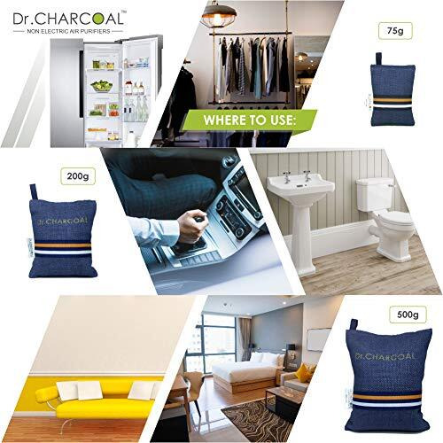 Dr. Charcoal Activated Carbon Air Purifier Bag To Remove Odor And Moisture From Car, Bathroom And Kitchen - 200 Grams (Modish Neel)