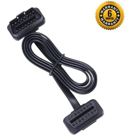 Meridiansemi Obd2 Extension Cable For All Cars 60Cm Cable 16Pin Connector Male To Female Extension Cable Obd2 Connector For All Obd2 Reader & Obd2 Scanner
