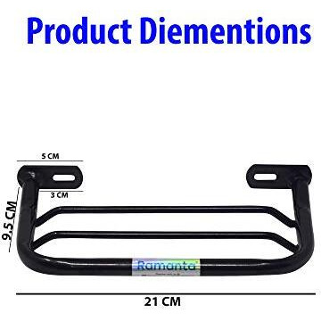 Ramanta Side Rear Footrest For Bike Lady Step Footrest Compatible With For Gixxer Old Model (Bs-4), Cbz Xtreme 200R/160R (Bs-6, 2020) And Pulse 200 (Bs-6), V-Strom 250 - (Black, 1 Pc With Fitting)