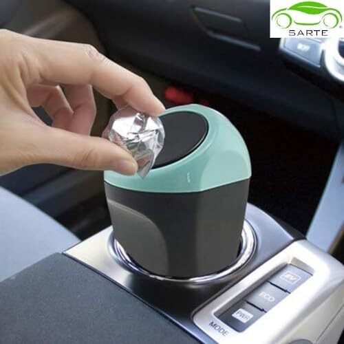 Sarte Car Mini Dustbin With Lid Perfect For Car Trash Bin And Dustbin Holder For Car (Pack Of 1)