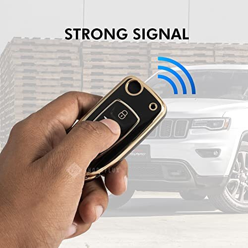 Shopoflux Tpu Key Cover Compatible With Tata Tiago | Nexon | Altroz | Curvv | Safari | Storme | Zest | Bolt | Tigor | Punch | Hexa 3 Button Flip Key (Black)