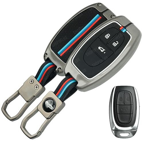 Shopoflux Metal Key Cover Compatible With Mg Gloster 3 Button Smart Key (Pack 1)