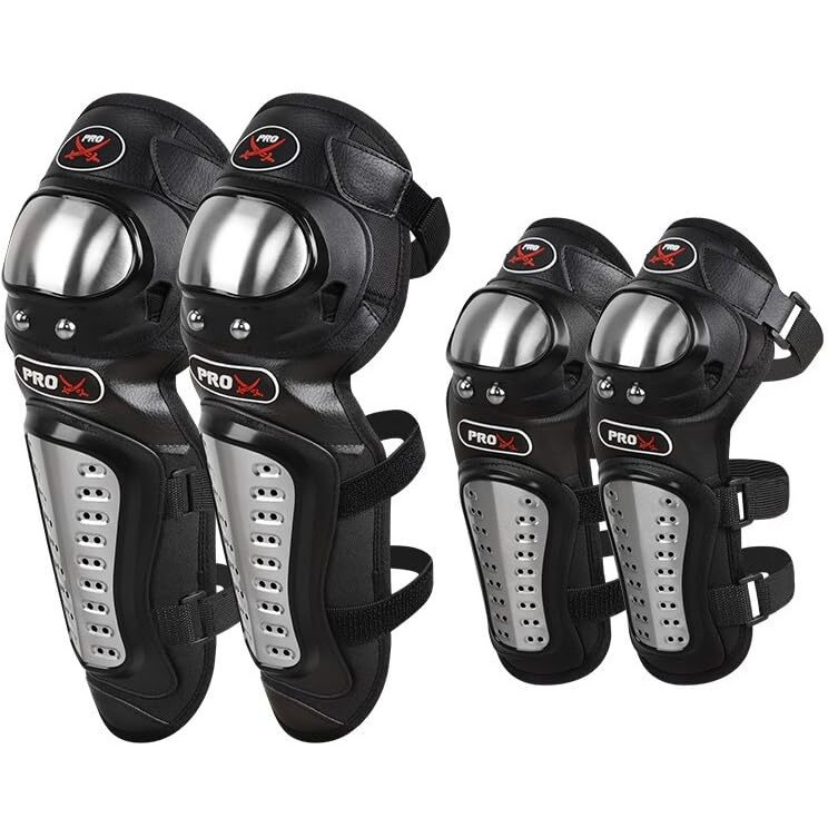 Eltron Turbo Motorcycle Imported Quality Breathable Adjustable Elbow & Knee Guard Pads Brace Attractive & Protactive Bikers And Riders Motorcycle Knee And Elbow Protector Free Size (Black)