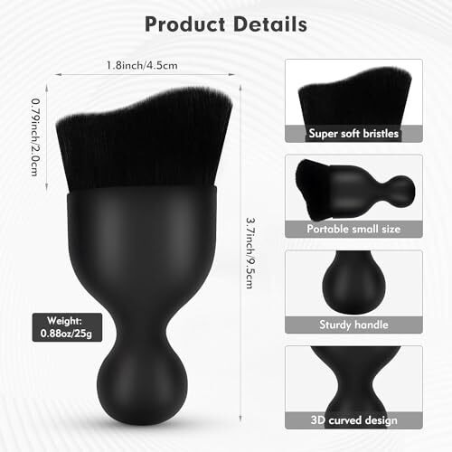 Jicoot 2Pcs Multipurpose Car Interior Ac Vent Dashboard Dust Dirt Cleaner Cleaning Brush For Car Interior Pc Laptop Keyboard Electronic Gadgets Cleaning Brush - Black