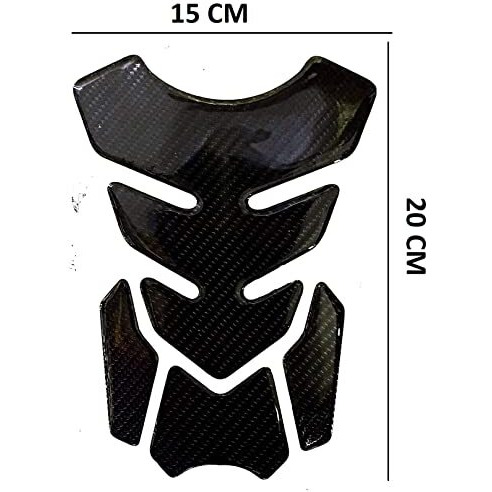 Detachi Motorcycle Universal Tank Pad Sticker For All Bikes (Carbon Black 2) (Epoxy Material)