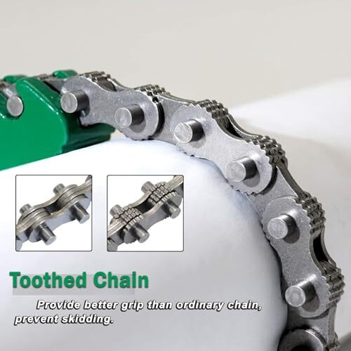 Inditrust Round 9 Inch Multi-Purpose Motorcycle Car Engine Oil Filter Wrench Chain Single Sided Adjustable Wrench With Gloves