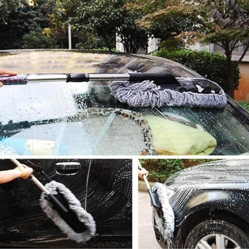 Nareval Car Cleaning Accessories Micro Fiber Cloth For Car Cleaning Car Duster Microfiber Brush Car Accessories For Dashboard Car Duster Car Cleaning Clothes Microfiber (Extendable Big Duster F1)