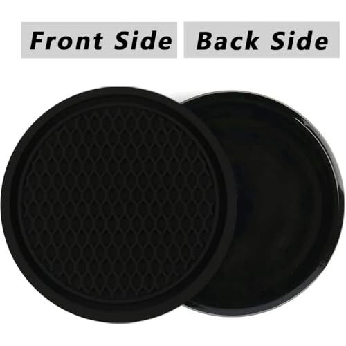 Car Cup Coaster Universal Automotive Waterproof Non-Slip Cup Holders Sift-Proof Spill Holder Car Interior Accessories,Car Accessories 4 Pcs Black