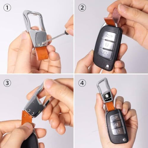 Greenworld Premium Scratch-Proof Keychain/Keyring With Car Brand Name Logo | Durable Metal Keyring For Cars & Bikes With 2 Color Strap (N_E_X_A)