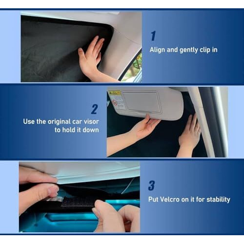 Vivue Car Windshield Sun Shade Protector, Car Cool Visor Sun Shade, Car Front Window Sunshade For Most Car, Best Heat Shield Reflector Cover Blocks Heat And Sun,Foldable Sun Shield Keeps Your Vehicle