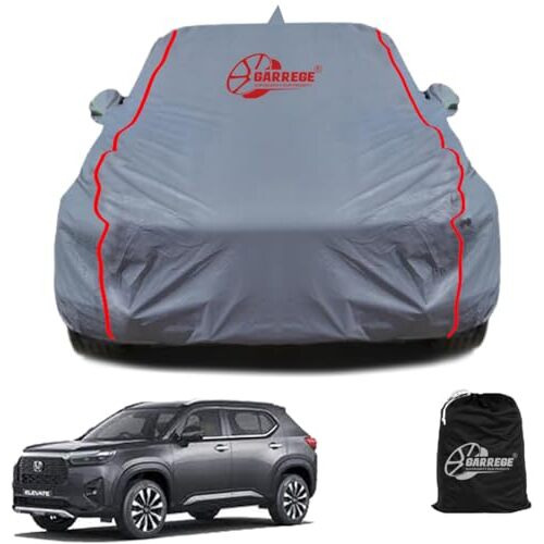 Garrege Honda Elevate Car Cover Waterproof With Free Bag And All Weather For Car Cover,100% Waterproof Outdoor Car Covers Rain Snow Uv Dust Protection. Custom Fit, Grey