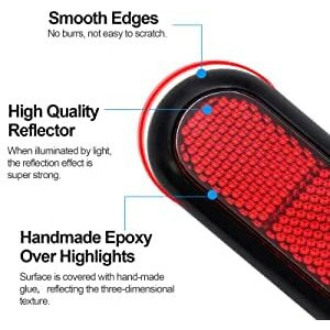 Detachi Original 3R Car Reflective Stick-On Red Warning | Reflector Strips (Pack Of 2)