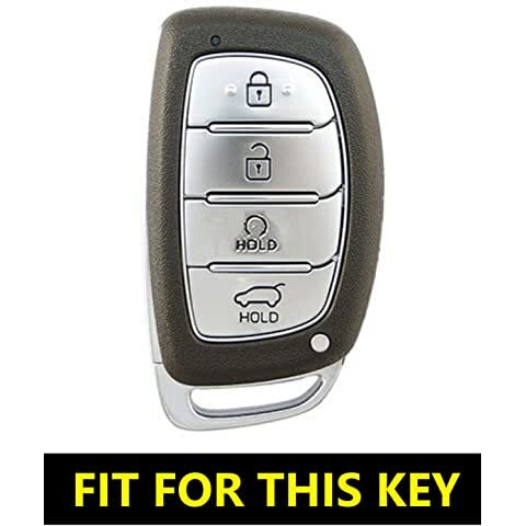 Shopoflux Tpu Key Cover Compatible With Hyundai Alcazar And Creta Car 4 Button Smart Key (Black)