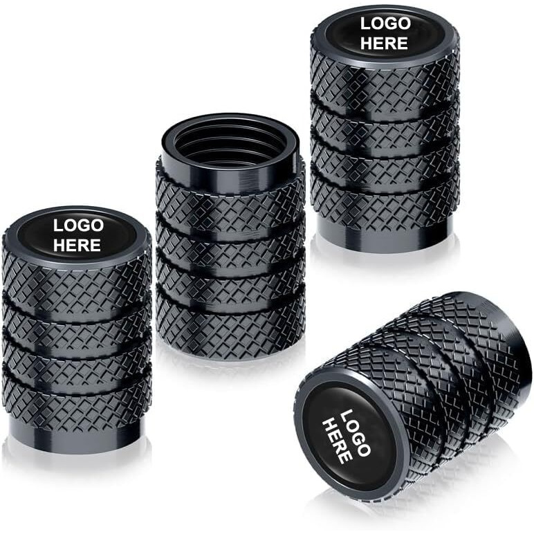 Greenworld Black Replacement For Metal Car Tyre Valve Cap Compatible With Compass Meridian Wrangler Avenger