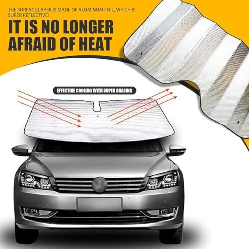 Tiri Systems Car Sunshade Summer Car Window Sunscreen Heat Insulation Foldable Sun Shade For Front Windshield Uv Block, Sun Visor Shield Sun Reflective Sun Blind For Auto Interior Protection