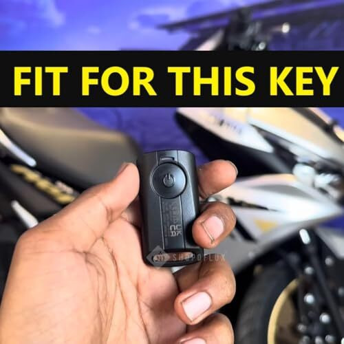 Shopoflux Metal Key Cover Compatible With Yamaha Aerox (Black)