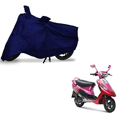 Auto Hub Water Resistant Bike Body Cover For Tvs Scooty Pep Plus - Navy