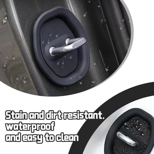 Yopple 8 Pcs Silicone Car Door Latch Protective Covers  Waterproof, Thickened Lock Buckle Guard For Silent Shock Absorption  Universal Fit For Vehicle Door Lock Protection (Pack Of 8)