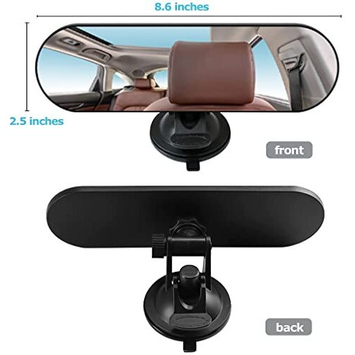 Proberos Rear View Mirror For Driving Test, Learner Instructor Mirror With Suction Cup, Universal Interior Rearview For Car, Suv, Crv, Trucks (220 X 65Mm)