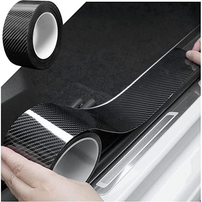 Joice Impex Carbon Fibre High Gloss Anti Scratch Black Carbon Fiber Paint Protection Film Tape Ppf For Car Protection And Decoration - 2 Inches X 5 Meters